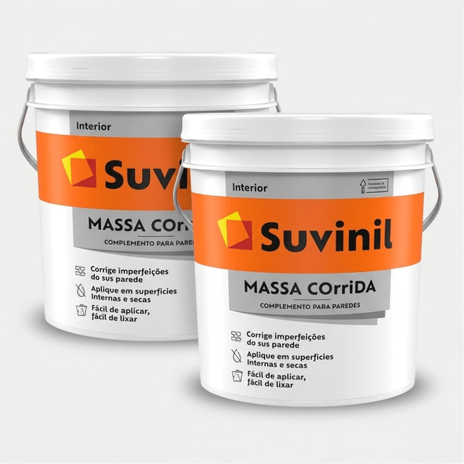 Kit com 2 Massas Corrida Suvinil Interior 25kg