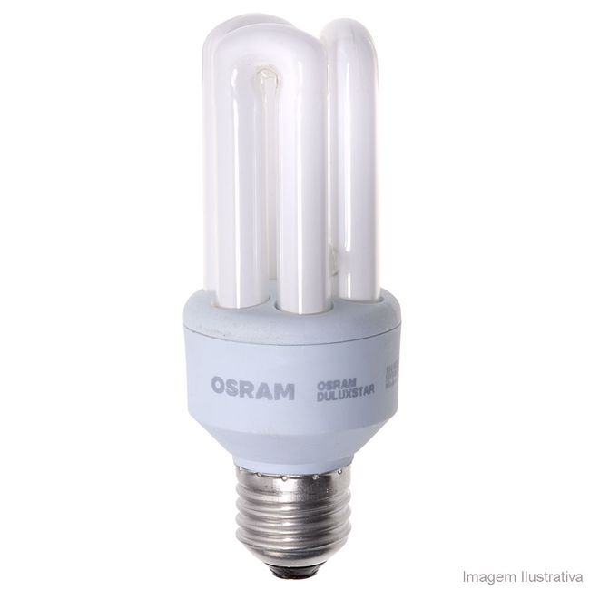 Lâmpada eletrônica fluorescente Dulux 8.0Hs 127V 10W 6500K branca Osram