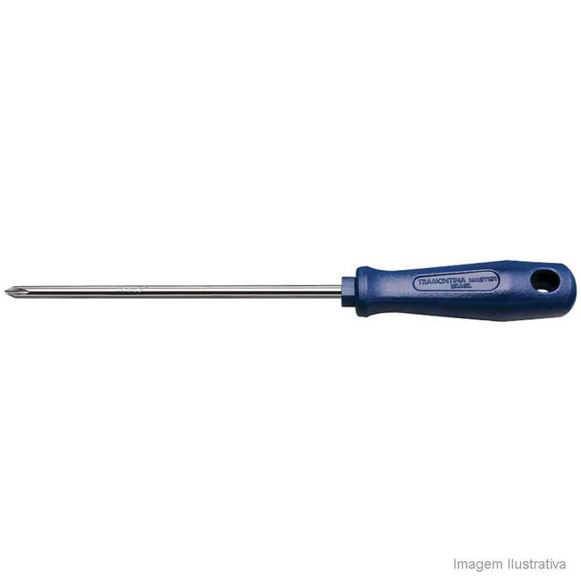 Chave philips 1/4"x4" azul Tramontina