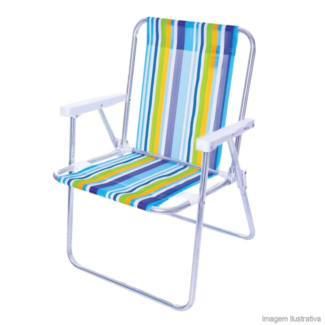 Cadeira de praia alta alumínio Secalux