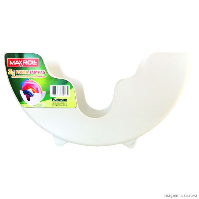 Escorredor e porta tampas Maxroll branca Purimax