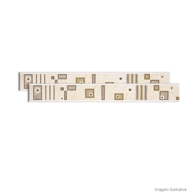 Faixa Cairo bege 3,5x28cm 4 peças Incepa