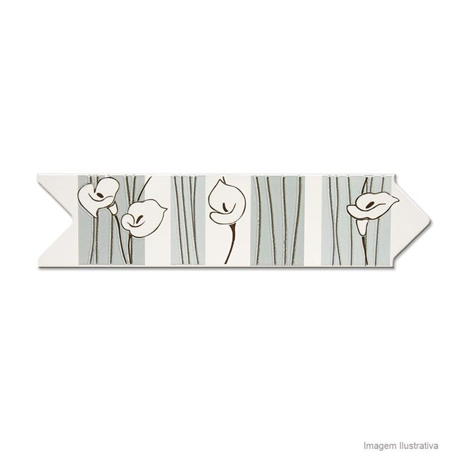 Faixa Cascia cinza 8x30cm  4 peças Incepa