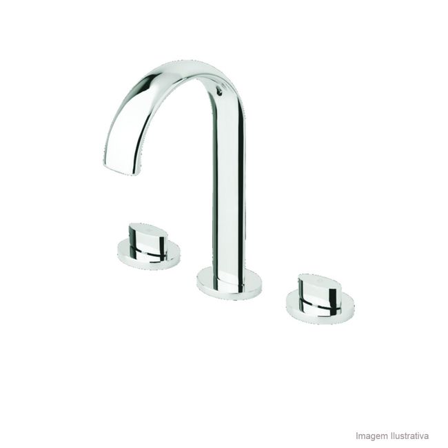 Misturador para lavatório  de bancada 1877 C96 Ovalle cromado Perflex