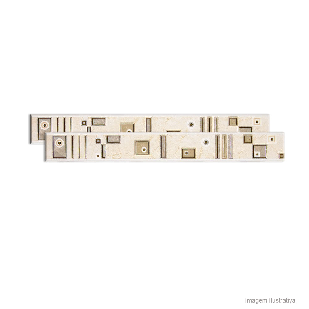 Faixa Cairo bege 3,5x28cm 4 peças Incepa