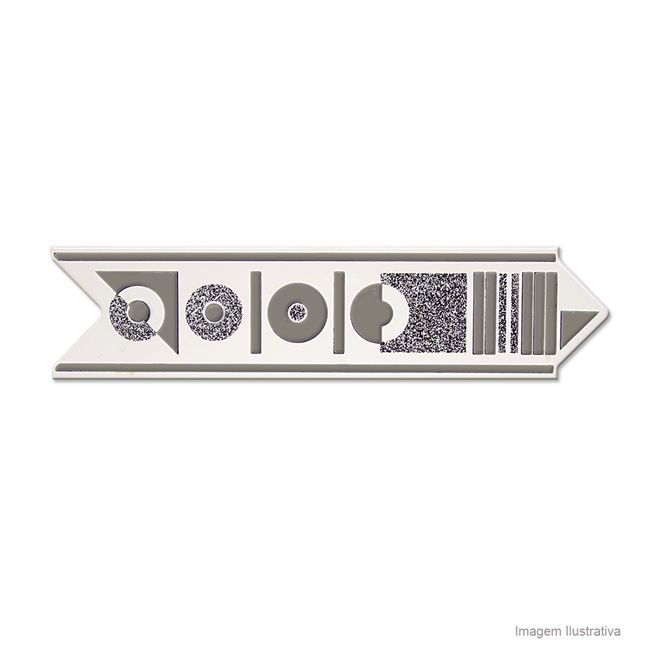 Faixa Prisma platina 8x30cm 4 peças Incepa