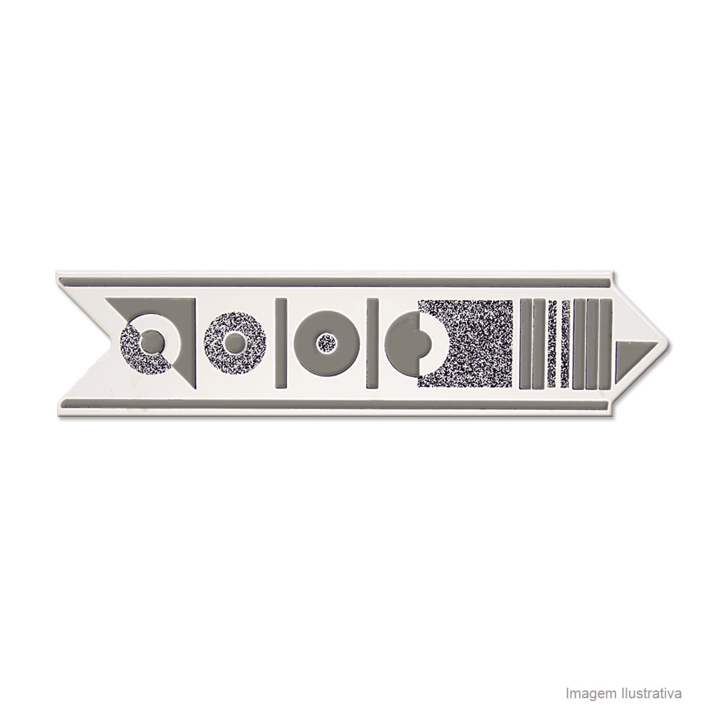 Faixa Prisma platina 8x30cm 4 peças Incepa