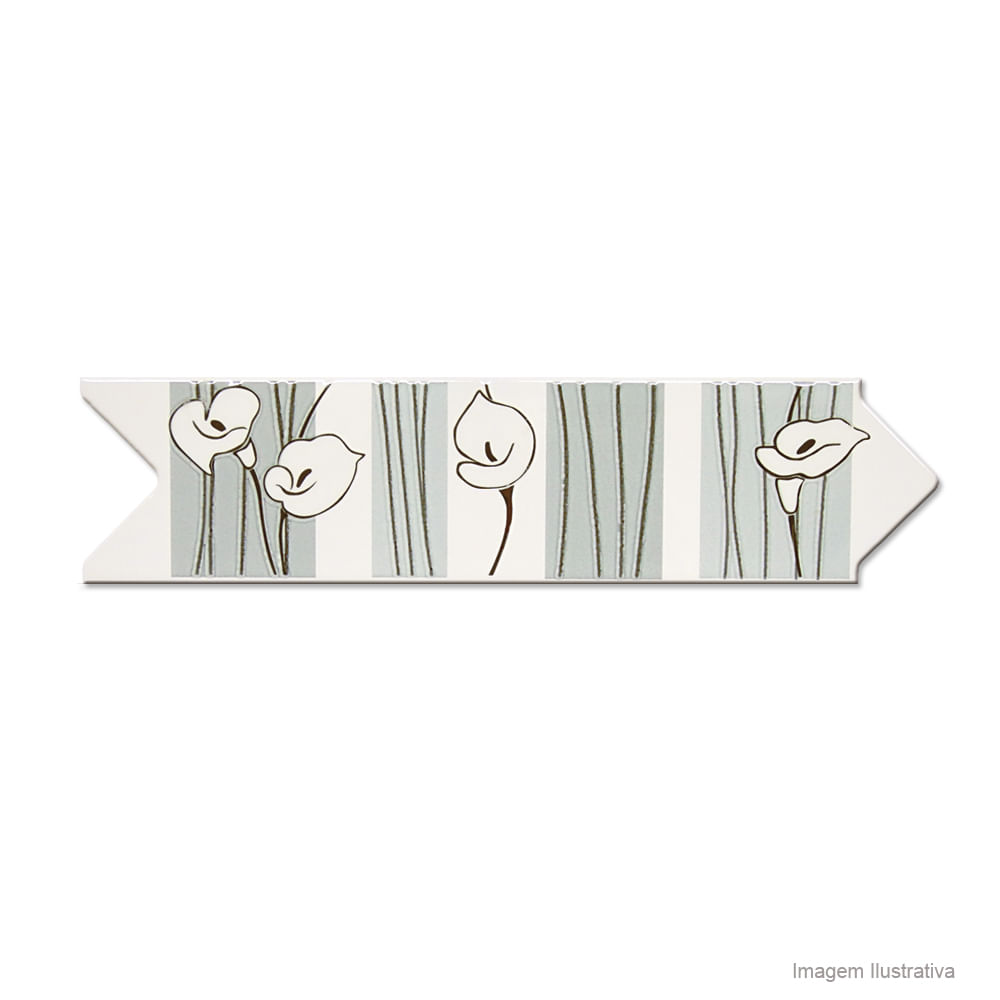 Faixa Cascia cinza 8x30cm  4 peças Incepa