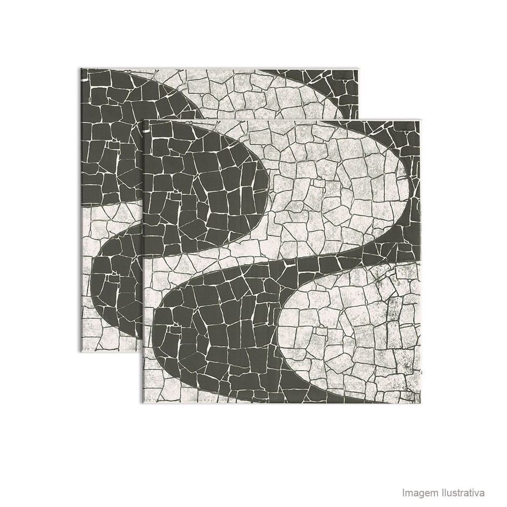 Piso cerâmico 43x43cm Slip cinza Avaré