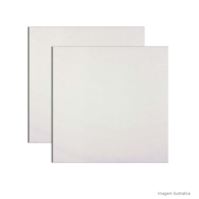 Piso cerâmico 31,5x31,5cm branco Avaré