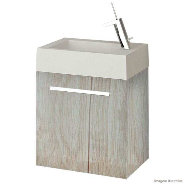 Gabinete Trend com porta 45x32cm Grigio Gaam