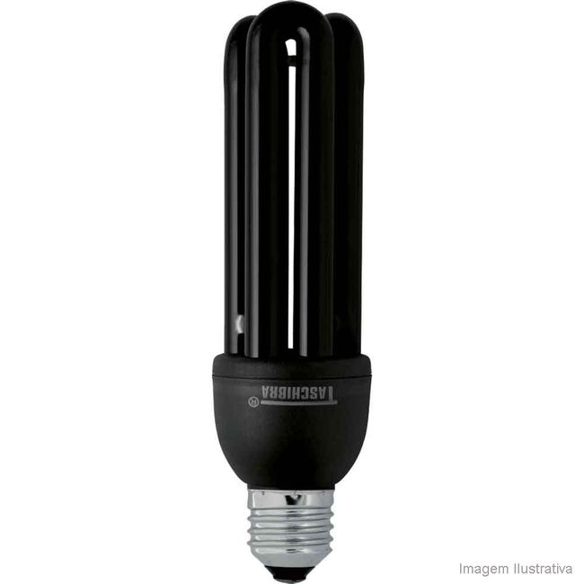 Lâmpada eletrônica fluorescente luz negra 127V 26W Taschibra
