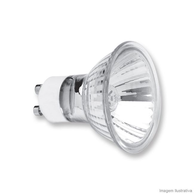 Lâmpada halógena 220V 50W dicróica branca Bronzearte