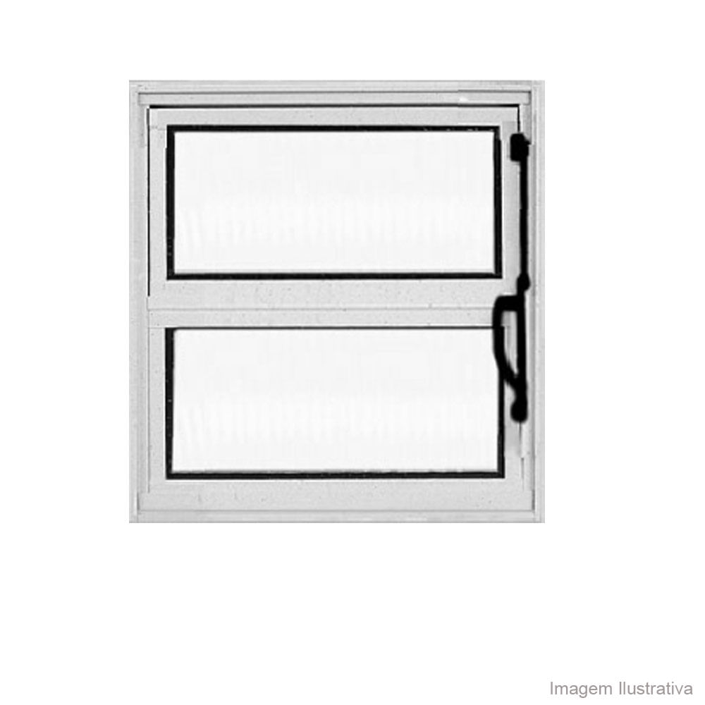 Janela basculante de alumínioPlus 40x40cm 1 seção brilhante Ava