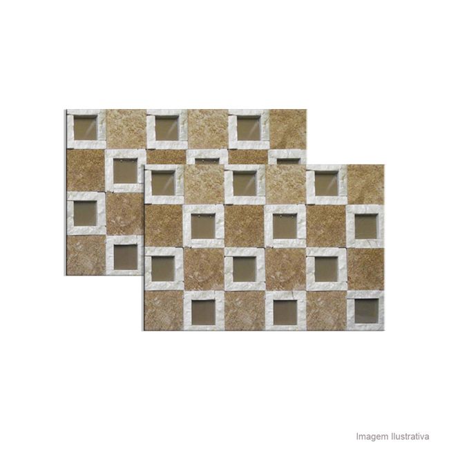 Tela Fattoria 30x20cm nocce vetro Fatto a Mano