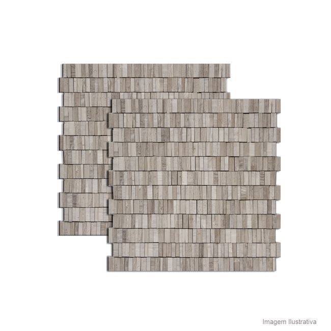 Pastilha de mármore Fit Mini Sp001 grey 30,5x30,5cm Colormix