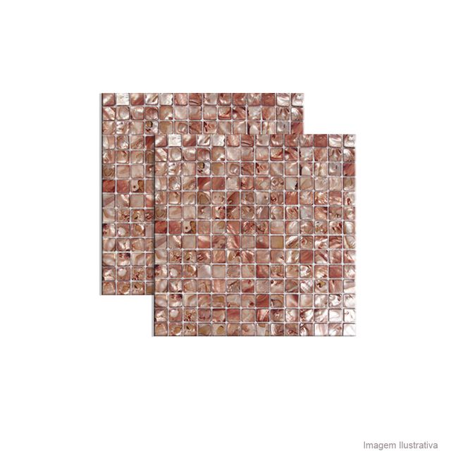 Pastilha de concha Madrepérola índico 30,5x30,5cm Colormix