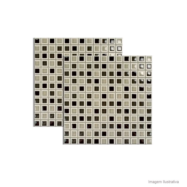 Pastilha de vidro Asteca Keystone 30,5x30,5cm beige Colormix