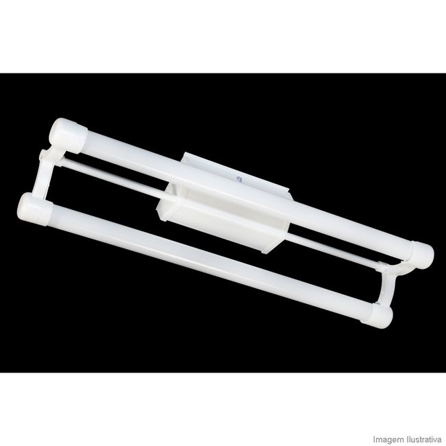 Luminária tubular ToLEDo com reator para 2 lâmpadas fluorescentes 20W branca Tualux