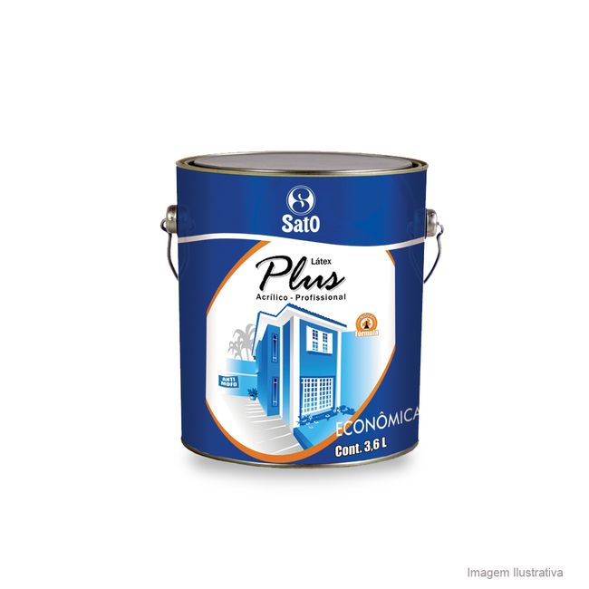 Tinta Látex Plus Profissional 3,6 litros branco neve Sato