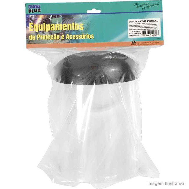 Protetor Facial Incolor 8" Visor com carneira para ajuste Balaska