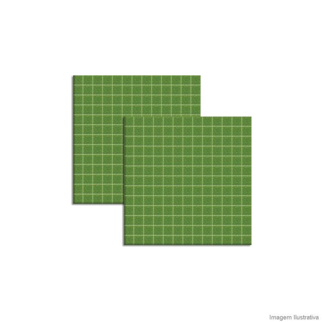 Pastilha de vidro 2x2cm placa 34x34cm verde oliva Jatobá