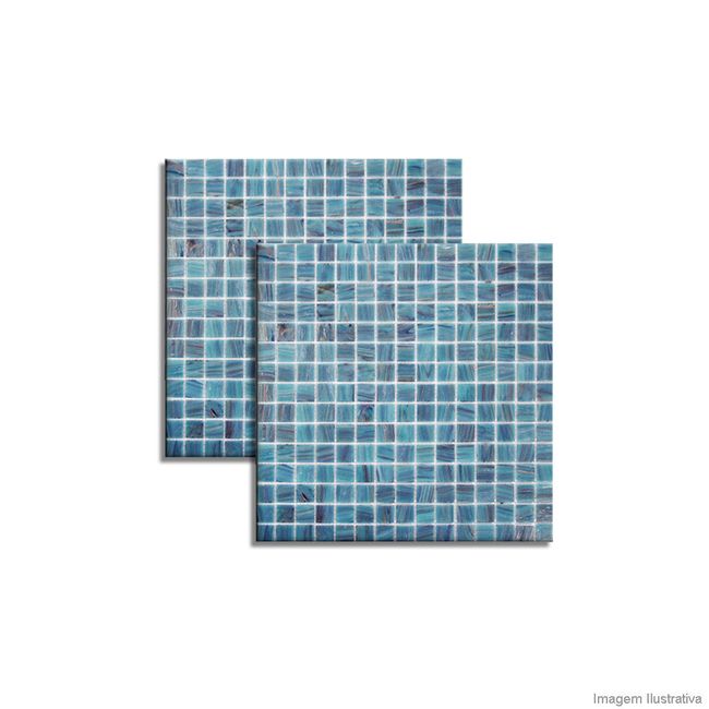 Pastilha de vidro Dubai 2x2cm placa 32x32cm NE753 Colormix