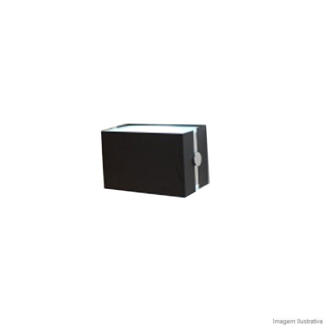 Arandela de vidro para 2 lâmpadas preto com botão lateral 60W branca Pantoja