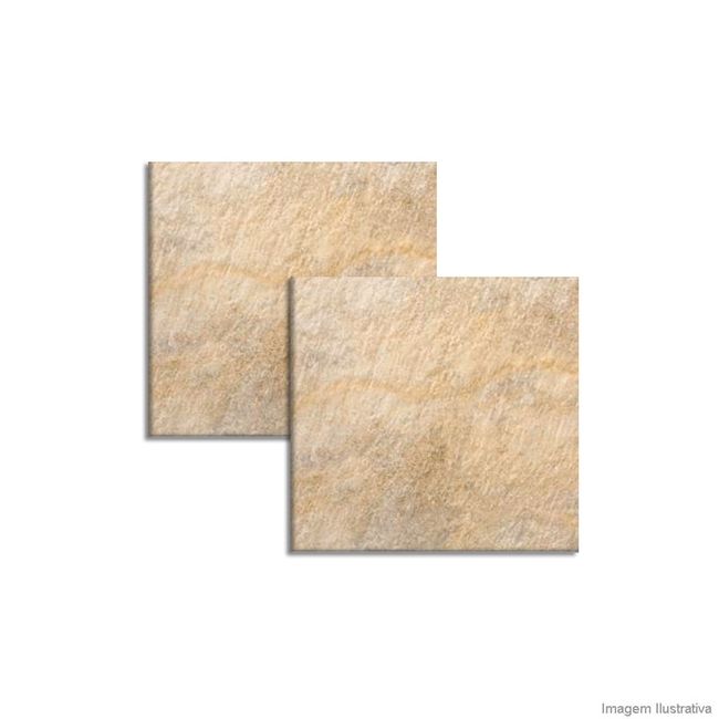 Piso cerâmico 60x60cm Maxigres Tecnoquartzo ocre Eliane