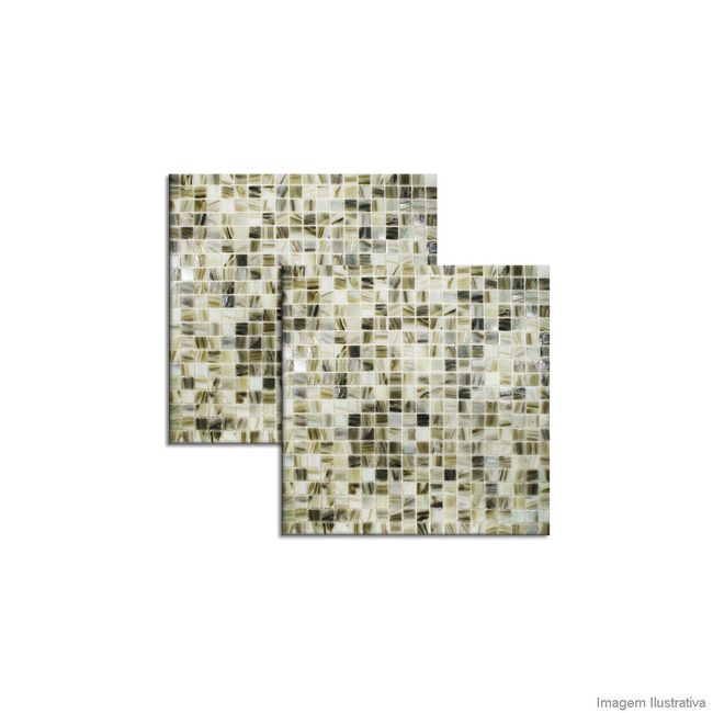 Pastilha de vidro Murano 1,5x1,5cm placa 30x30cm P318 Colormix