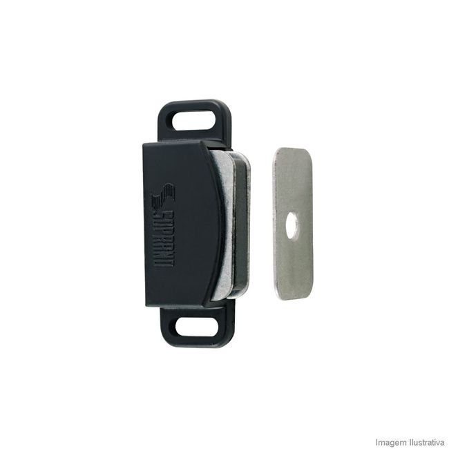 Fecho magnético para armário com parafuso branco Bemfixa