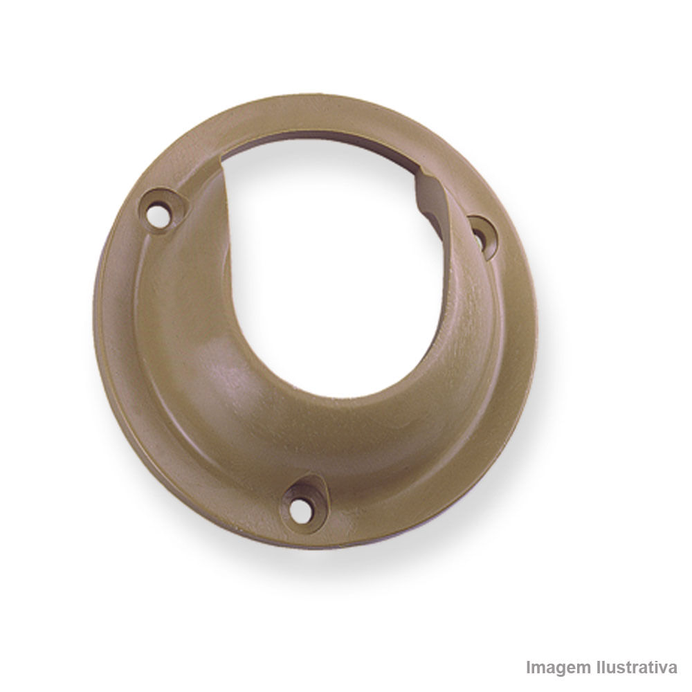 Suporte para cabideiro concha mogno com 02 unidades Bemfixa