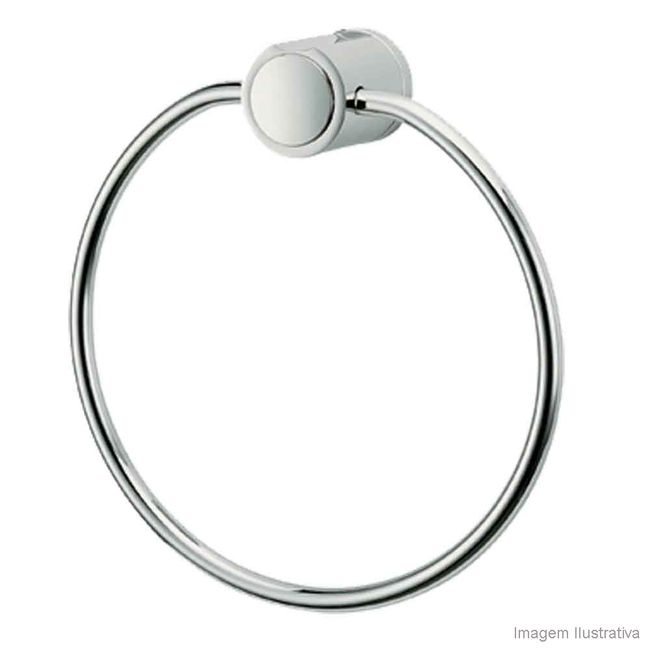 Porta toalha cromado argola Targa Deca