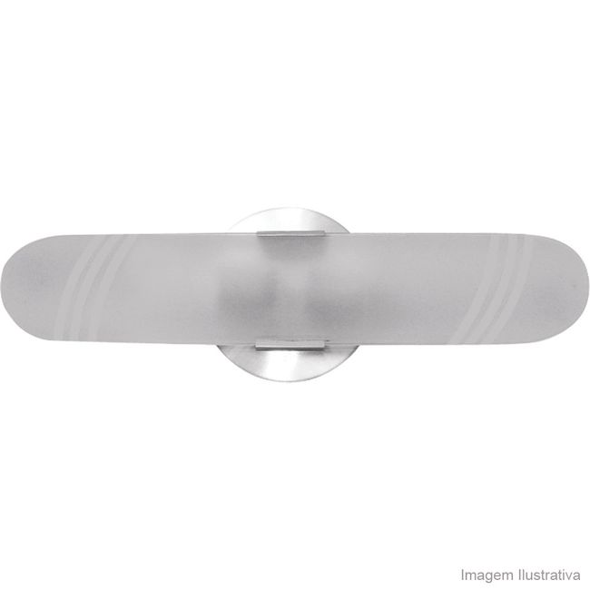 Arandela lixada de vidro fosco frisado para 2 lâmpadas E27 60W Thema