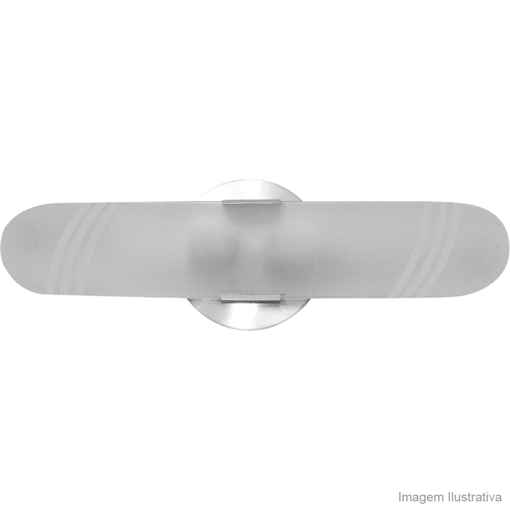 Arandela lixada de vidro fosco frisado para 2 lâmpadas E27 60W Thema