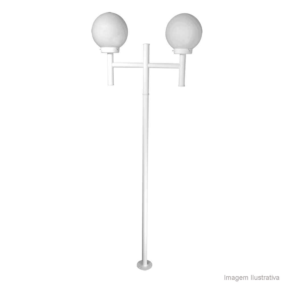 Poste para jardim Solarium para 2 lâmpadas 2 metros 40W branco Ideal