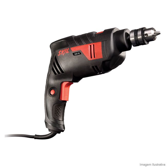 Furadeira de impacto elétrica 3/8" 6550 10mm 127V 550W preta Skil