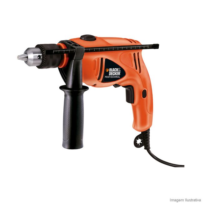 Furadeira elétrica de impacto 1/2" 200V 500W HD500B2 Black  Decker