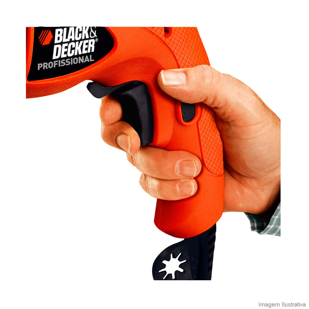 Furadeira elétrica de impacto 1/2" 110V 500W HD500BR Black  Decker