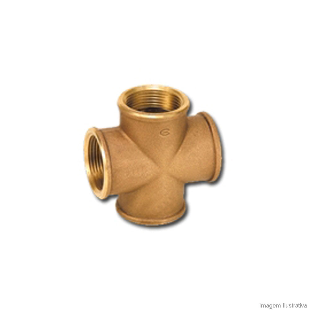 Cruzeta 11/2" roscável bronze 710 Eluma
