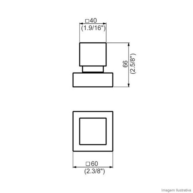 Acabamento para registro base 1/2" e 3/4" C84 Exata Perflex