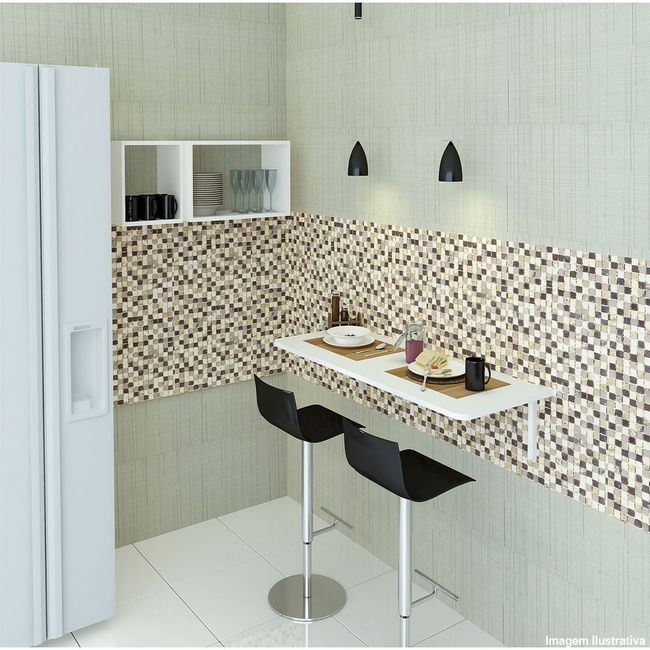 Mesa dobrável 90x40cm branca Multivisão