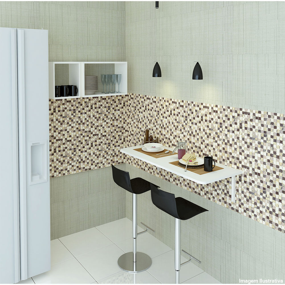 Mesa dobrável 90x40cm branca Multivisão