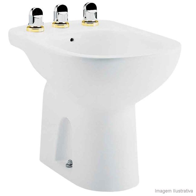 Bidê com 3 furos Vogue Plus creme Deca