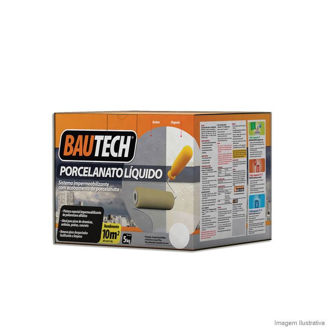 Manta liquída paraPorcelanato 5kg branca Bautech