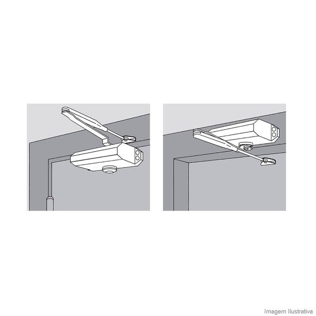 Mola hidráulica aérea TS-Compakt prata Dorma