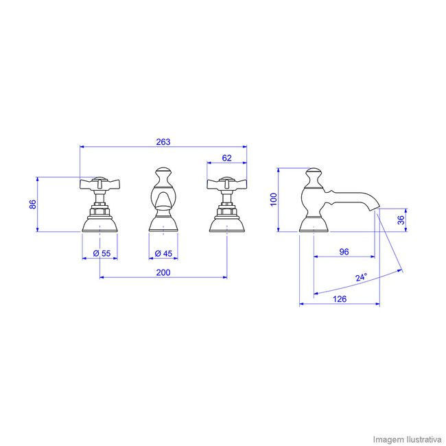 Misturador para lavatório de bancada Oxford 1875 C67 cromado Deca