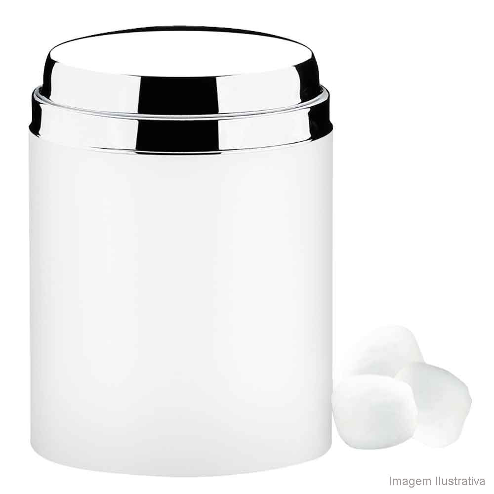 Porta-algodao-Bel-Giorno-com-base-branco-Brinox