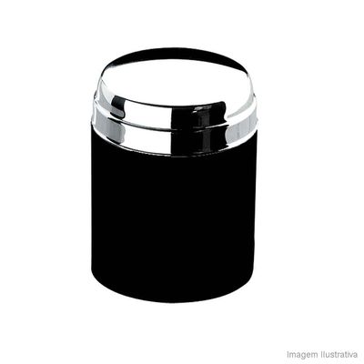 Porta-cotonete-Bel-Giorno-com-base-preto-Brinox