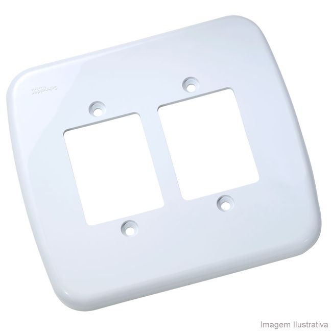 Placa-4x4-3-postos---3-postos-triplos-branca-Claris-Prime-Schneider